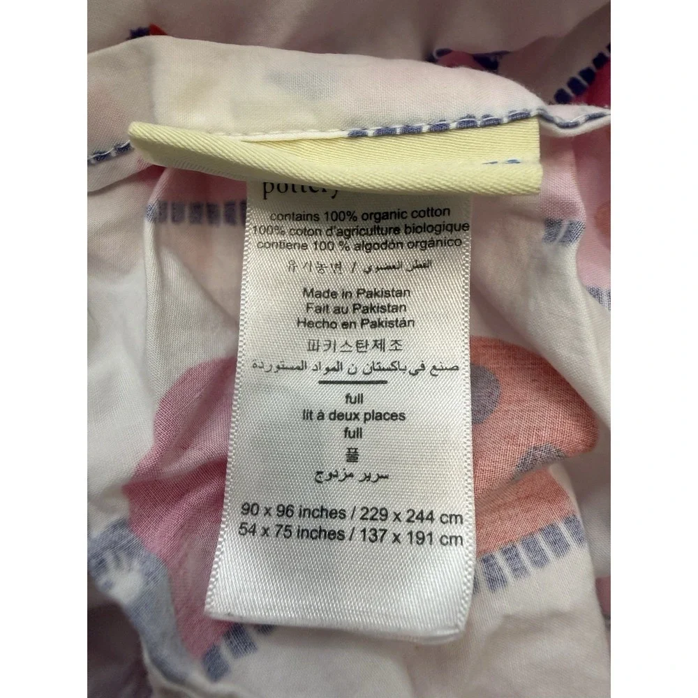 Pottery Barn Kids Full Size 100% Organic Cotton Ladybug Flat Sheet
